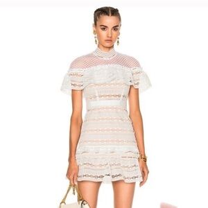Self Portrait Yoki Frill Mini Dress